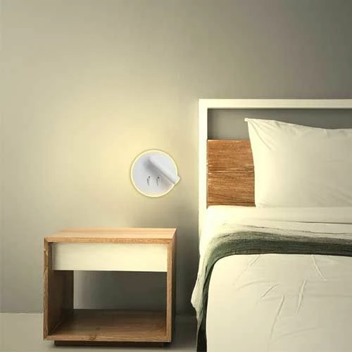 Arlux Emmy Applique Intérieure Ronde 9W 630lm 2700K Blanc + Liseuse 3W 210lm - 114115 5 Arlux Emmy Applique Intérieure Ronde 9W 630lm 2700K Blanc + Liseuse 3W 210lm - 114115 – Image 3