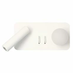 ARLUX Maki Applique Intérieure Rectangle Droite 3W 210lm 2700K Blanc + Liseuse 3W - 114130 -123elec Soldes Magasin arl114130 arlux applique maki rectangle 3w 210lm 2700k 3w 2