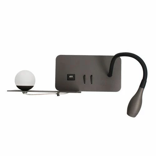 ARLUX Zia Applique Intérieure Gauche 5W 350lm 2700K Anthracite + Liseuse 3W 210lm - 114150 3 ARLUX Zia Applique Intérieure Gauche 5W 350lm 2700K Anthracite + Liseuse 3W 210lm - 114150