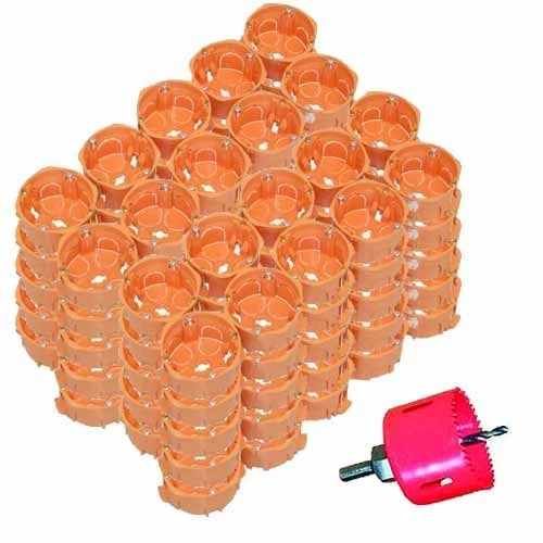 CAPRI Capriclips 250 Boites Encastrement Simples Pour Cloison Sèche D67 P40 + Scie Cloche -CAP731250 3 CAPRI Capriclips 250 Boites Encastrement Simples Pour Cloison Sèche D67 P40 + Scie Cloche -CAP731250