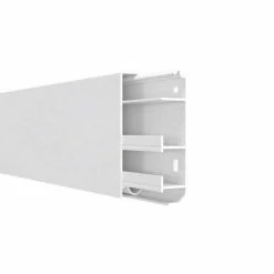 GGK Plinthe électrique 4D 20x80mm L.1,5m Blanche 3 Compartiments - WS10231