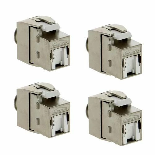 IKEPE Lot De 4 Connecteurs RJ45 Femelle Grade 3TV Cat6a STP 3 IKEPE Lot De 4 Connecteurs RJ45 Femelle Grade 3TV Cat6a STP