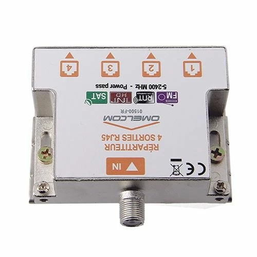 IKEPE Répartiteur TV 1 Entrée Coaxiale Et 4 Sorties TV Sur RJ45 4 IKEPE Répartiteur TV 1 Entrée Coaxiale Et 4 Sorties TV Sur RJ45 – Image 2