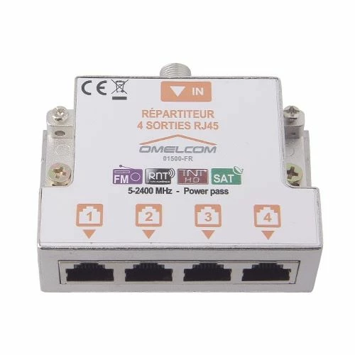 IKEPE Répartiteur TV 1 Entrée Coaxiale Et 4 Sorties TV Sur RJ45 3 IKEPE Répartiteur TV 1 Entrée Coaxiale Et 4 Sorties TV Sur RJ45