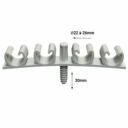 ING FIXATIONS Fix-Ring Fixation Quadruple Pour Gaine ICTA Et Tube D22 à D26 - Boite De 20 - A331300 4 ING FIXATIONS Fix-Ring Fixation Quadruple Pour Gaine ICTA Et Tube D22 à D26 - Boite De 20 - A331300 – Image 2