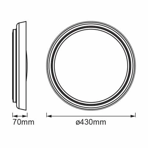 LEDVANCE Plafonnier Intérieur Orbis Smart+ Connecté Dimmable 230V 26W 430mm Gris - 486461 4 LEDVANCE Plafonnier Intérieur Orbis Smart+ Connecté Dimmable 230V 26W 430mm Gris - 486461 – Image 2