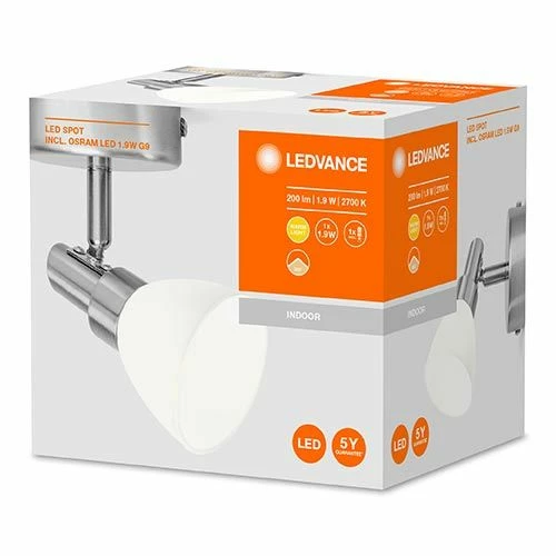 LEDVANCE Spot LED Patère G9 230V 1,9W 200lm 2700K Argent - 540620 4 LEDVANCE Spot LED Patère G9 230V 1,9W 200lm 2700K Argent - 540620 – Image 2