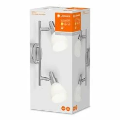 LEDVANCE Rampe LED 2 Spots G9 230V 2x1,9W 400lm 2700K Argent - 540644 -123elec Soldes Magasin led540644 ledvance rampe led 2 spots g9 2x1 9w argent 3