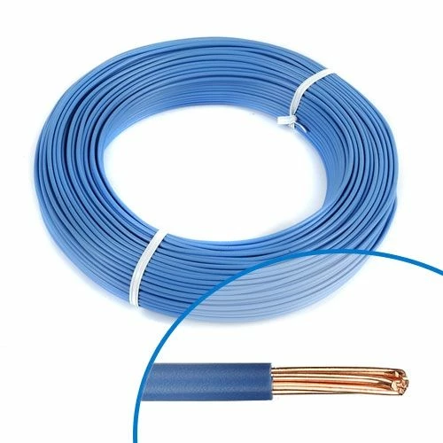 Fil électrique Rigide H07VR 6mm² Bleu - Couronne De 100m 3 Fil électrique Rigide H07VR 6mm² Bleu - Couronne De 100m