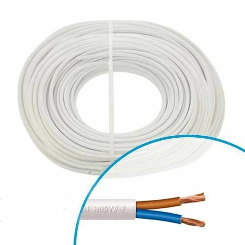 Câble électrique Souple H05VV-F 2x1.5mm² Blanc MIGUELEZ - Couronne De 100m 3 Câble électrique Souple H05VV-F 2x1.5mm² Blanc MIGUELEZ - Couronne De 100m
