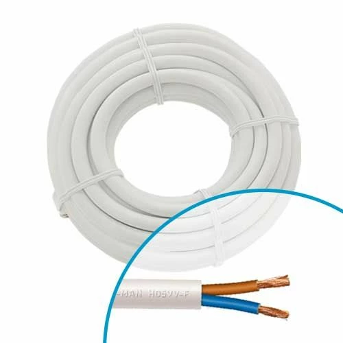 Câble électrique Souple H05VV-F 2x1.5mm² Blanc MIGUELEZ - Couronne De 25m 3 Câble électrique Souple H05VV-F 2x1.5mm² Blanc MIGUELEZ - Couronne De 25m