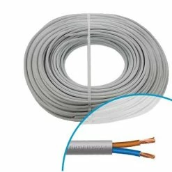 Câble électrique Souple H05VVF 2x1.5mm² Gris MIGUELEZ - Couronne De 100m
