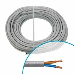 Câble électrique Souple H05VVF 2x1.5mm² Gris MIGUELEZ - Couronne De 50m