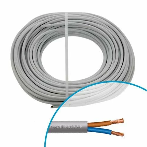 Câble électrique Souple H05VVF 2x1.5mm² Gris MIGUELEZ - Couronne De 50m 3 Câble électrique Souple H05VVF 2x1.5mm² Gris MIGUELEZ - Couronne De 50m