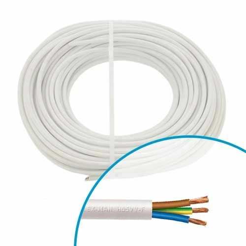 Câble électrique Souple H05VVF 3G1.5mm² Blanc MIGUELEZ - Couronne De 50m 3 Câble électrique Souple H05VVF 3G1.5mm² Blanc MIGUELEZ - Couronne De 50m