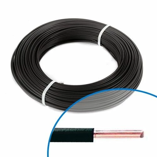 Fil électrique Rigide H07VU 1.5² Noir - Couronne De 100m 3 Fil électrique Rigide H07VU 1.5² Noir - Couronne De 100m