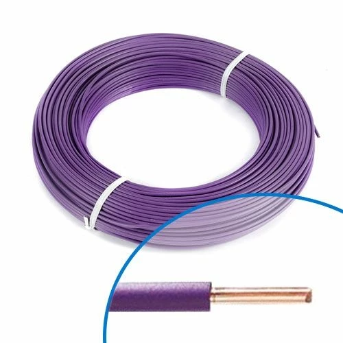 Fil électrique Rigide H07VU 1.5² Violet - Couronne De 100m 3 Fil électrique Rigide H07VU 1.5² Violet - Couronne De 100m