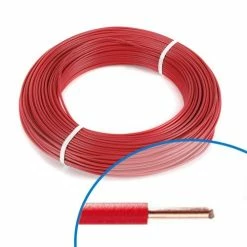 Fil électrique Rigide H07VU 2.5² Rouge - Couronne De 100m
