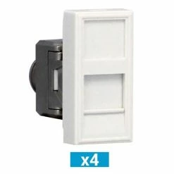 OMELCOM Lot De 4 Prises RJ45 Catégorie 6 - 1 Module