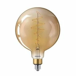 PHILIPS Vintage Ampoule LED Filament Dimmable E27 230V 7W(=40W) 470lm 1800K LEDbulb Giant Globe - 313781