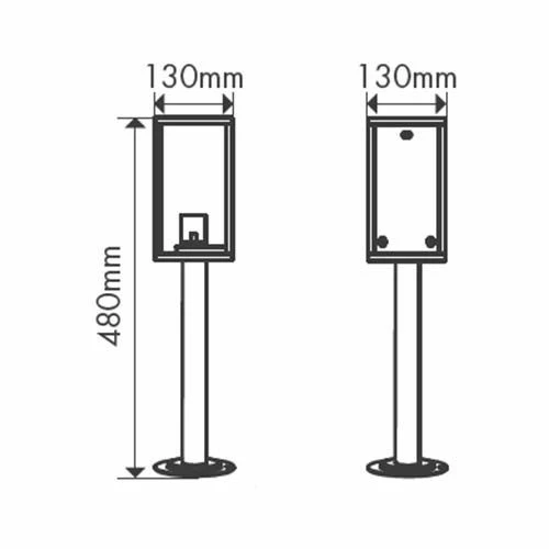 ARLUX Borne D'éclairage Extérieure LED Solweig 230V 7W 800lm 2700K 48cm Anthracite - 111922 4 ARLUX Borne D'éclairage Extérieure LED Solweig 230V 7W 800lm 2700K 48cm Anthracite - 111922 – Image 2