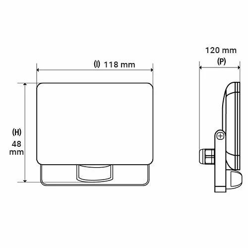 ARLUX Projecteur Extérieur LED Extra Plat à Détection 230V 10W 900lm 4000K Gris - 200541 4 ARLUX Projecteur Extérieur LED Extra Plat à Détection 230V 10W 900lm 4000K Gris - 200541 – Image 2