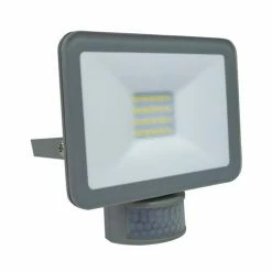 ARLUX Projecteur Extérieur LED Extra Plat à Détection 230V 10W 900lm 4000K Gris - 200541