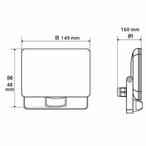 ARLUX Projecteur Extérieur LED Extra Plat à Détection 230V 20W 1800lm 4000K Gris - 200543 4 ARLUX Projecteur Extérieur LED Extra Plat à Détection 230V 20W 1800lm 4000K Gris - 200543 – Image 2