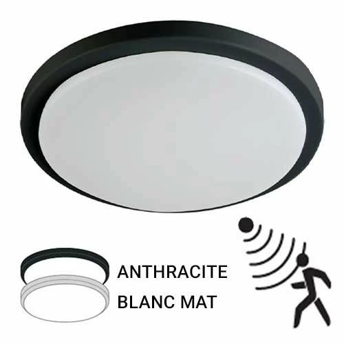 ARLUX Hublot Extérieur LED à Détection Meribel 230V 18W 1600LM 4000K 250mm Blanc/anthracite - 730025 7 ARLUX Hublot Extérieur LED à Détection Meribel 230V 18W 1600LM 4000K 250mm Blanc/anthracite - 730025 – Image 5