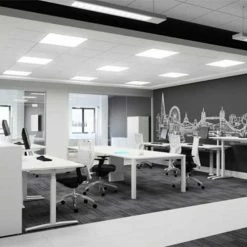 ARLUX Dalle LED Encastrable 230V 40W 3800lm 4000K UGR<19 Dimmable 1-10V 600x600mm Blanc - 731391 -123elec Soldes Magasin phn731391 dalle led dimmable 40w a encastrer 230v 600x600mm blanc 4 2