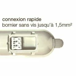 Réglette LED Intégrées étanche 230V 18W 2000lm 60cm Grise -123elec Soldes Magasin phn740033 reglette led integree etanche 230v 18w 2000lm 4000k 60cm grise 3