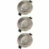 Lot De 3 Spots LED Encastrables 85mm GU10 230V 3x5W 380lm 4000K Acier Brossé 1 Lot De 3 Spots LED Encastrables 85mm GU10 230V 3x5W 380lm 4000K Acier Brossé -123elec Soldes Magasin phn950032 l3 lot 3 spots led encastrables 85mm 230v 3x5w gu10 alu brosse