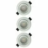 Lot De 3 Spots LED Encastrables Et Orientables 83mm GU10 230V 3x5W 380lm 2700K Blanc -123elec Soldes Magasin phn950037 l3 lot 3 spots led encastrable et orientable 85mm gu10 230v 3x5w blanc