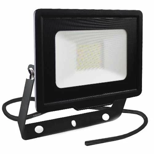 Projecteur Extérieur LED Extra Plat Précâblé 230V 30W 2550lm 4000K Noir