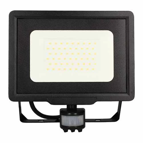 Projecteur Extérieur LED Extra Plat Précâblé à Détection 230V 50W 4250lm 4000K Noir 4 Projecteur Extérieur LED Extra Plat Précâblé à Détection 230V 50W 4250lm 4000K Noir – Image 2