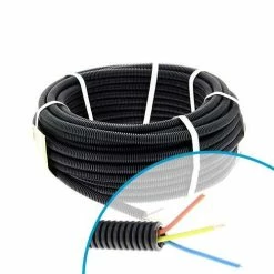 Gaine électrique ICTA Préfilée 3G1,5 R/B/VJ D16 Qofil - Couronne De 30m