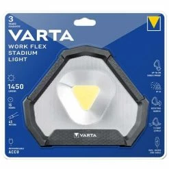 VARTA Lampe De Travail WORK FLEX Stadium 1450lm Rechargeable Li-Ion - 18647101401 -123elec Soldes Magasin var18647101401 varta work flex stadium lampe de travail 1450lm rechargeable li ion 4 1